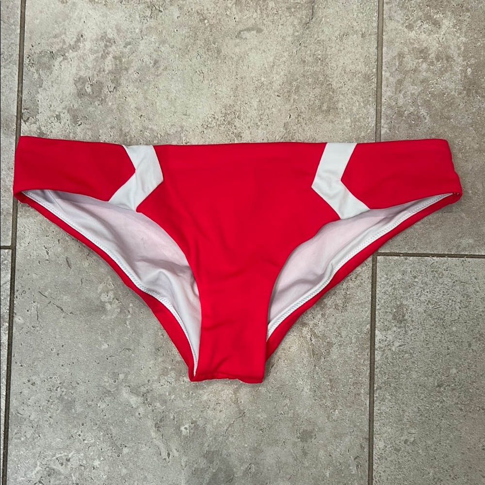 PINK Victoria's Secret Red and White Bikini Bottom